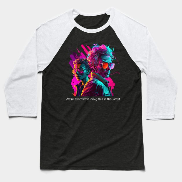 It's Synthwave! v2 Baseball T-Shirt by AI-datamancer